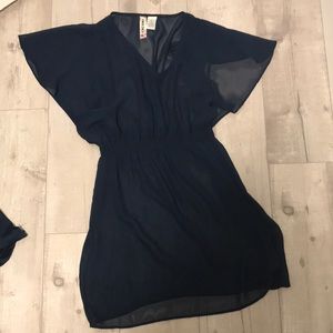 Navy shirt dress